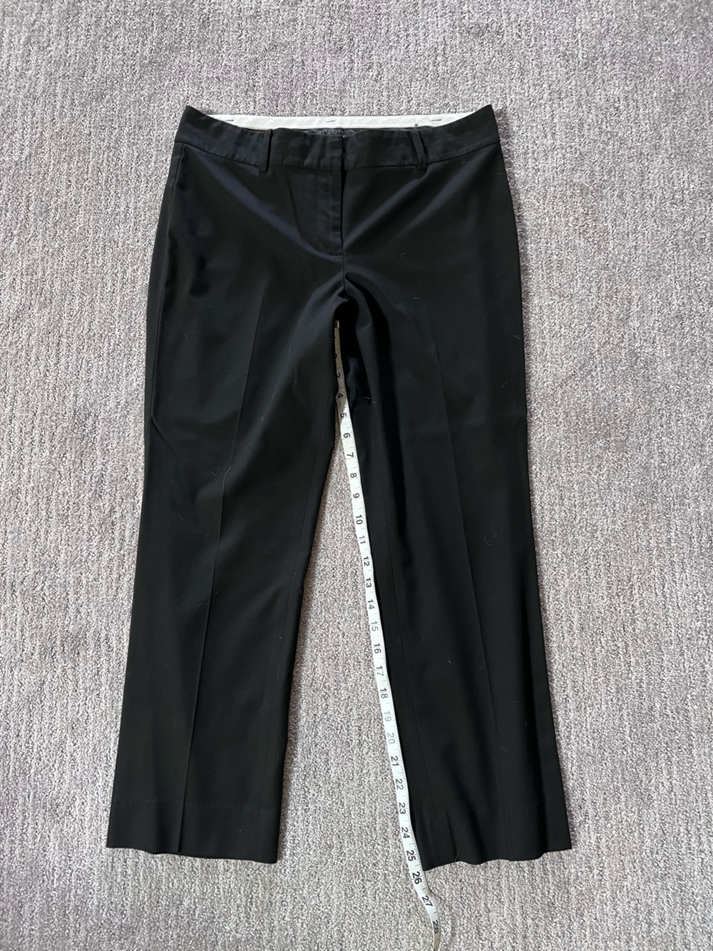 Ann Taylor Black Straight-Leg Trousers